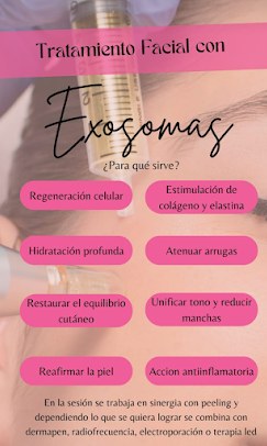 Tratamiento facial con exosomas